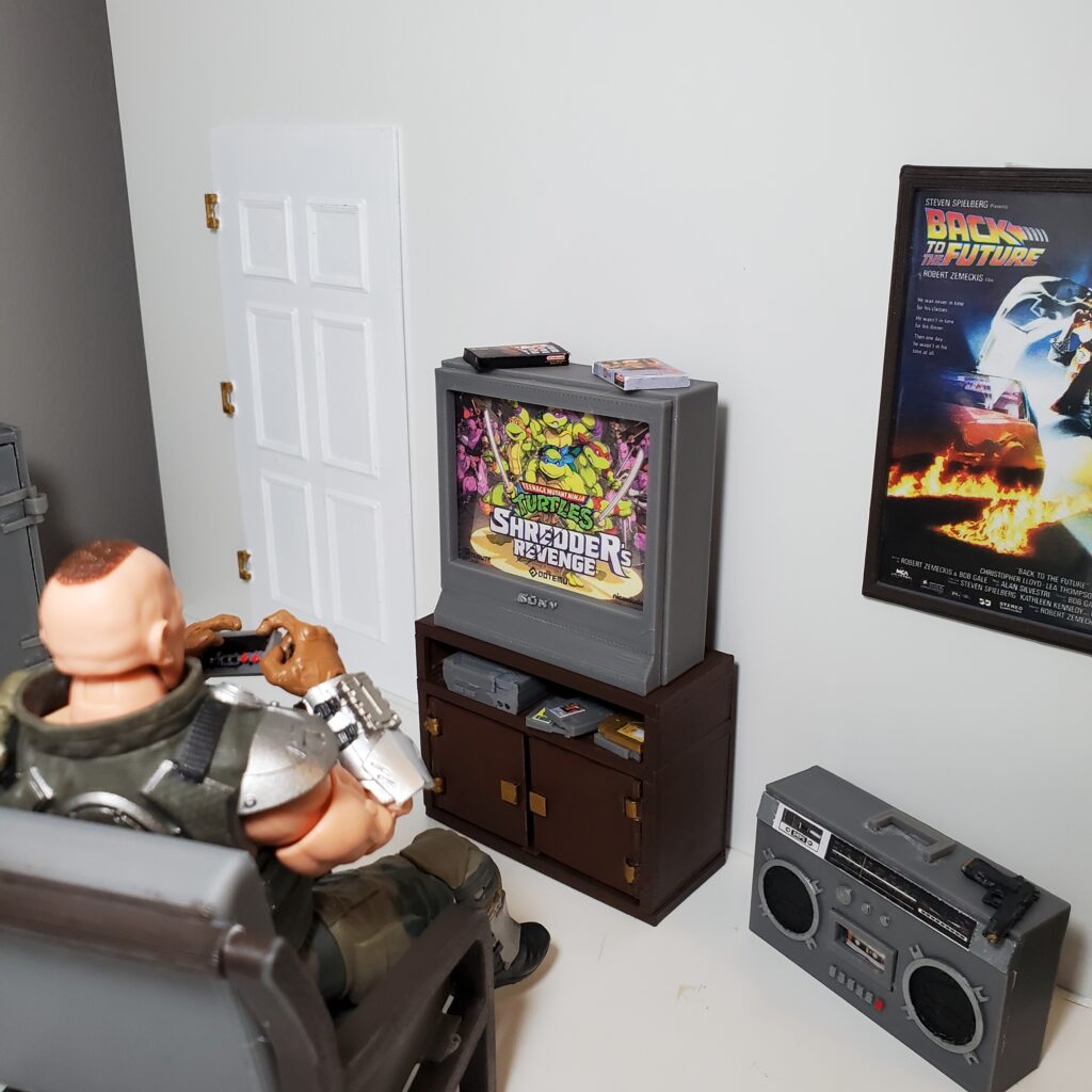 3D printed bedroom diorama