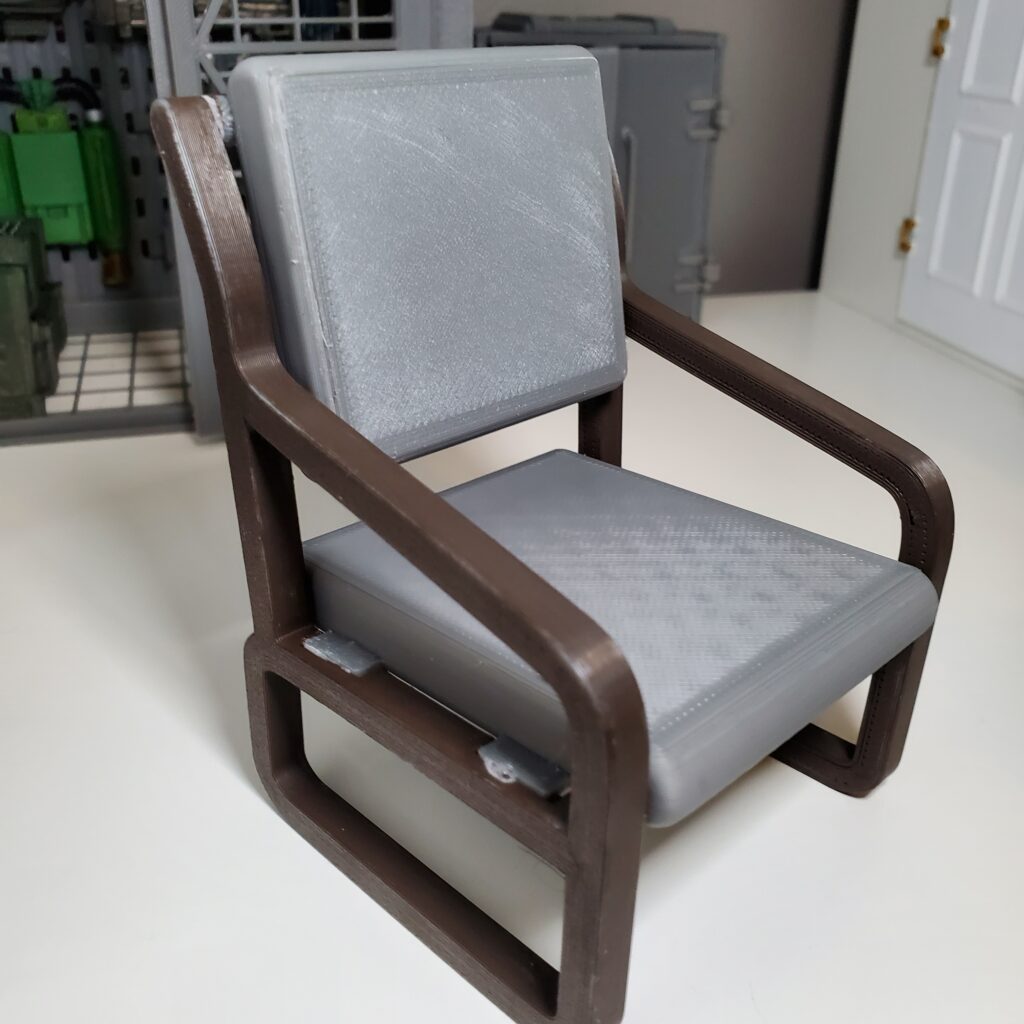 1/12th scale 3D printed chair