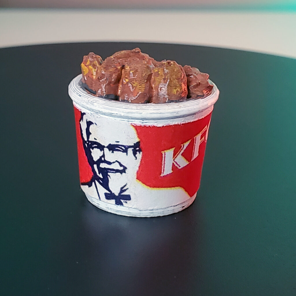 3d Print Chicken bucket with label