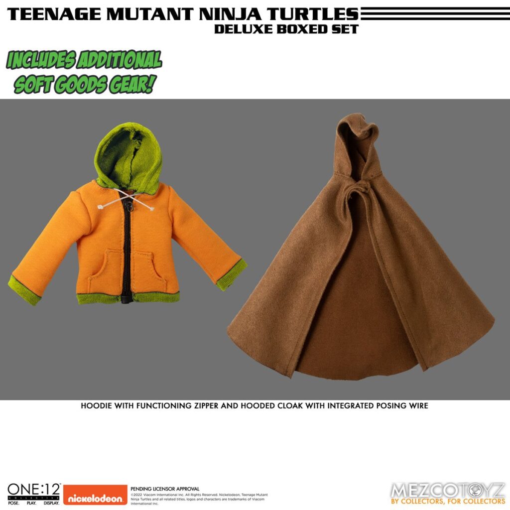 Teenage Mutant Ninja Turtles Hoodie with functioning zipper and Brown Hooded Cloak
