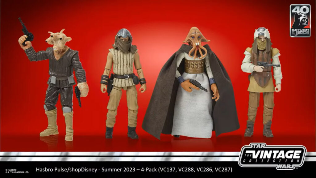 The Vintage Collection ROTJ 4 Pack Velken Tezeri, Taym Dren-Garen, Ree Yees, and Tessek