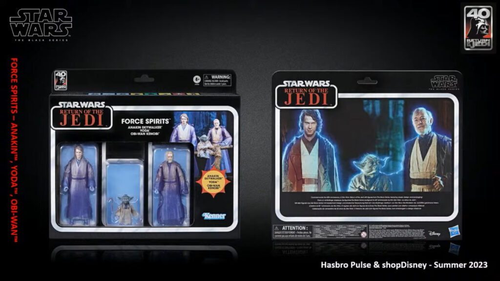 The Black Series ROTJ Force Spirit Pack, Obi-Wan Kenobi, Yoda, Anikan Skywalker
