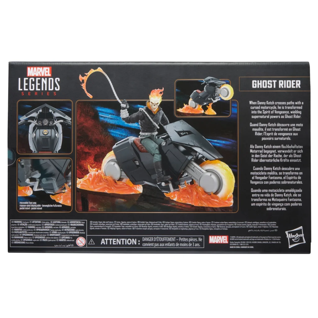 Marvel Legends Series Ghost Rider Back of Box